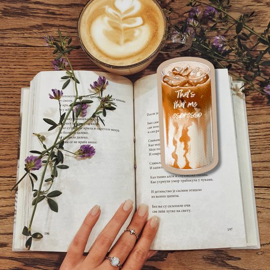 Iced Latte Bookmark - "That’s That Me Espresso" | Sabrina Carpenter Inspired Bookmark | Cute Coffee Bookmark for Book Lovers