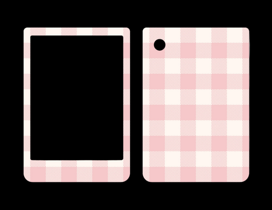 Pink Gingham Kobo Skin and Insert to print at home